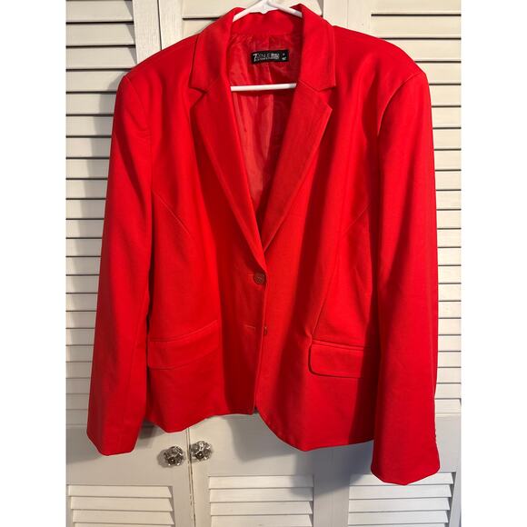 7th Avenue Design Studio New York And Company Red Blazer Size 20 - Picture 2 of 5